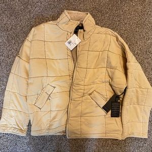 NWT Forever 21 Quilted Jacket Beige Size S